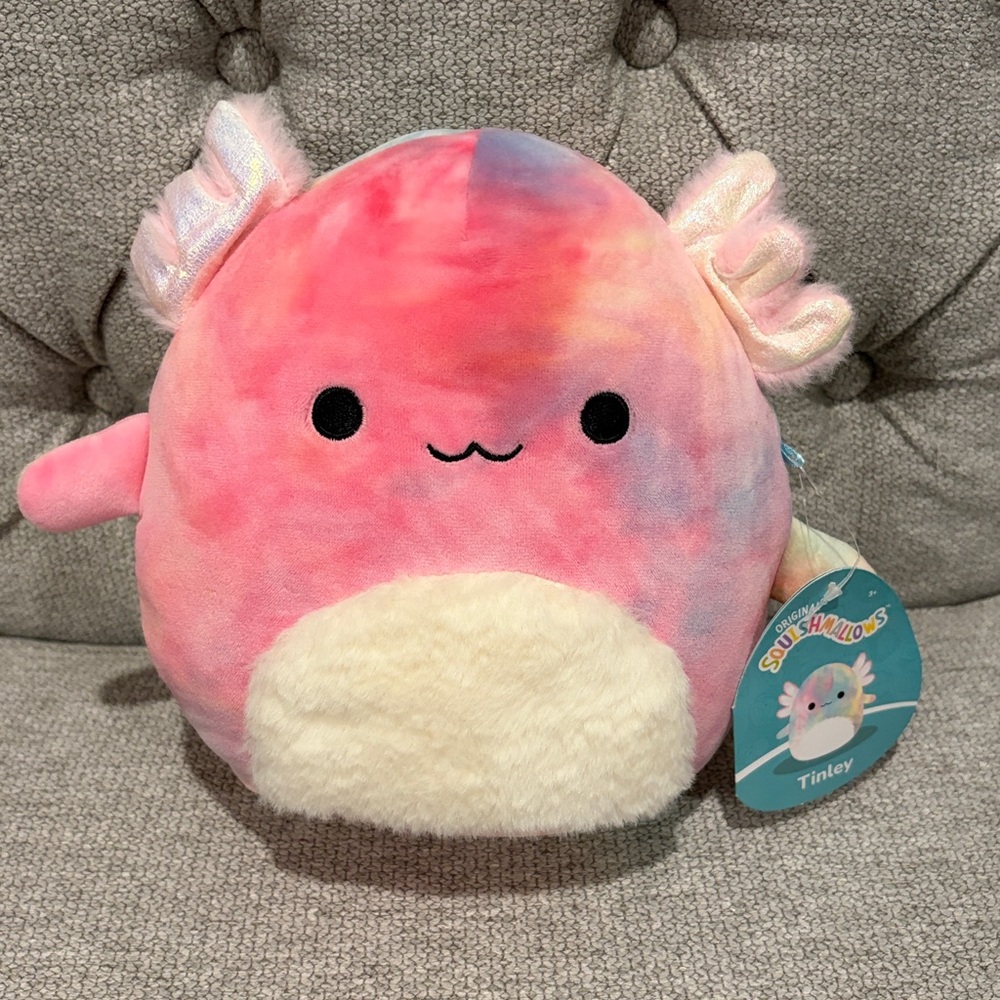 NWT! 8” Tinley the Tie Dye Axolotl Squishmallow     squishmallows plush toy toys
